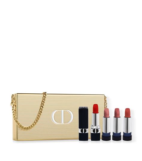 lipstick dior set|dior lipstick set with clutch.